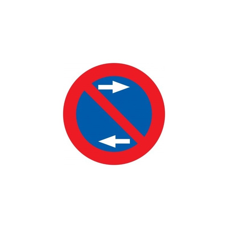 Señal MOPU R-308h Estacionamiento prohibido a ambos lados en Acero