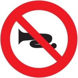 Señal MOPU R-310 Advertencias acústicas prohibidas en Acero
