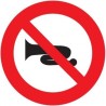 Señal MOPU R-310 Advertencias acústicas prohibidas en Acero