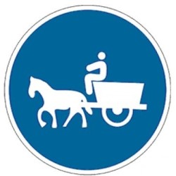 Señal MOPU R-408 Camino para vehículos de tracción animal en Acero