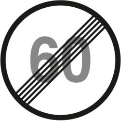 Señal MOPU R-501 Fin de limitación de velocidad en Acero