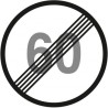 Señal MOPU R-501 Fin de Limitación de Velocidad en Aluminio