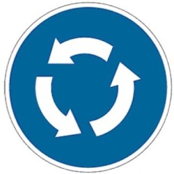 Señal MOPU R-402 Intersección de Sentido Giratorio Obligatorio
