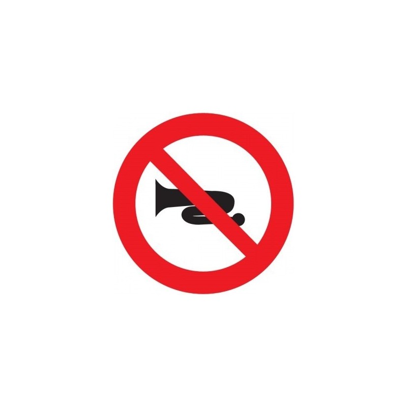 Señal MOPU R-310 Advertencias Acústicas Prohibidas en Aluminio