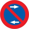 Señal MOPU R-308h Estacionamiento Prohibido a Ambos Lados en Aluminio