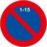 Señal MOPU R-308c Estacionamiento Prohibido la Primera Quincena en Aluminio