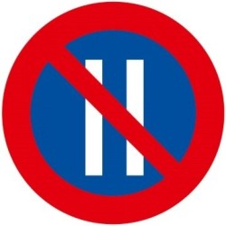 Señales Circular R-308b Estacionamiento prohibido los días pares, fabricadas en aluminio.