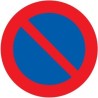 Señal MOPU R-308 Estacionamiento Prohibido en Aluminio