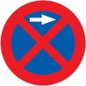 Señal MOPU R-307a Parada y Estacionamiento Prohibido a la Derecha en Aluminio