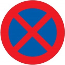 Señal MOPU R-307 Parada y Estacionamiento Prohibido en Aluminio