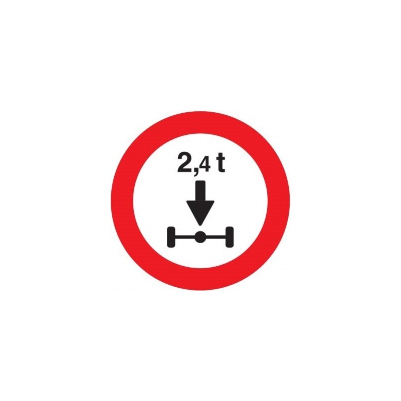 SEÑAL MOPU R-202 LIMITACIÓN DE PESO POR EJE EN ALUMINIO