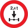 SEÑAL MOPU R-202 LIMITACIÓN DE PESO POR EJE EN ALUMINIO