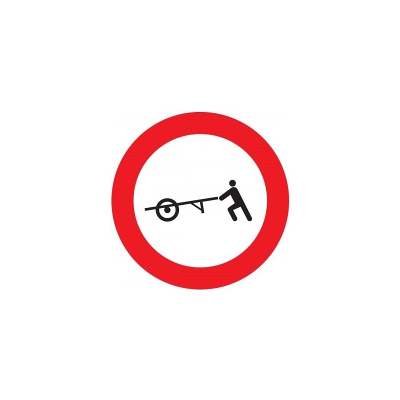 Señal MOPU R-115 Entrada prohibida a carros de mano en aluminio