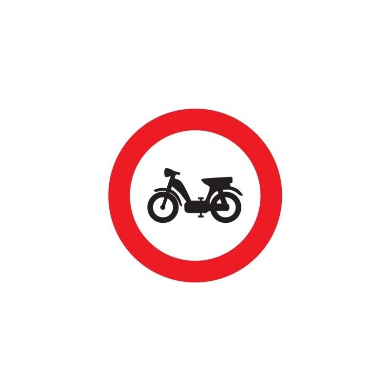 Señal MOPU R-105 Entrada prohibida a ciclomotores en aluminio