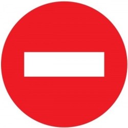Señal MOPU R-101 Dirección prohibida en aluminio