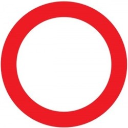Señal MOPU R-100 Circulación prohibida en aluminio