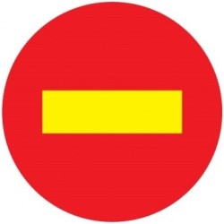 Señal MOPU R-101 Dirección prohibida en Acero