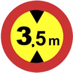 Señal MOPU R-205 Limitación de altura en Acero
