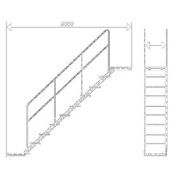 Escalera de Paso 8 Peldaños Andamio FER-48
