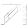 Escalera de Paso 8 Peldaños Andamio FER-48