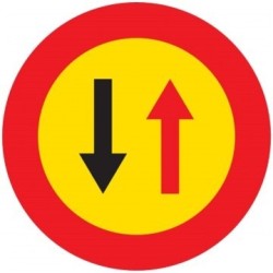 Señal Circular Prohibición Entrada Obras Reflex N.I