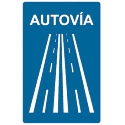 Señal MOPU Autovía S-2 Rectangular en Aluminio