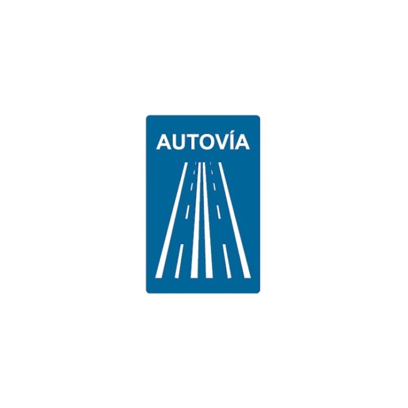Señal MOPU Autovía S-2 Rectangular en Aluminio