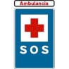 Señal MOPU S-101 Base de ambulancia Rectangular en Aluminio
