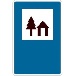 Señal MOPU S-117 Albergue de juventud Rectangular en Aluminio