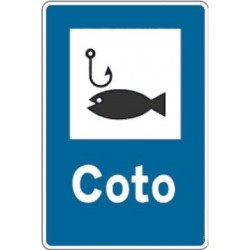 Señal MOPU S-119 Coto de pesca Rectangular en Aluminio