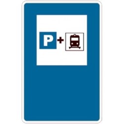 Señal MOPU S-124 Estacionamiento para usuarios del ferrocarril Rectangular en Aluminio
