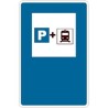 Señal MOPU S-124 Estacionamiento para usuarios del ferrocarril Rectangular en Aluminio