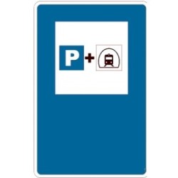 Señal MOPU S-125 Estacionamiento para usuarios del ferrocarril interior Rectangular en Aluminio