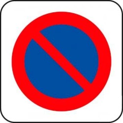 Señal MOPU R-309 Zona de estacionamiento limitado Cuadrada en Aluminio