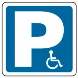 Señal MOPU S-17b Estacionamiento reservado para minusválidos Cuadrada en Aluminio