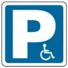 Señal MOPU S-17b Estacionamiento reservado para minusválidos Cuadrada en Aluminio
