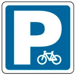 Señal MOPU S-17c Estacionamiento reservado para bicicletas Cuadrada en Aluminio