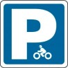 Señal MOPU S-17d Estacionamiento reservado para motocicletas Cuadrada en Aluminio