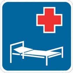 Señal MOPU S-23 Hospital Cuadrada en Aluminio