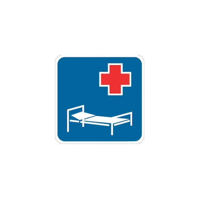 Señal MOPU S-23 Hospital Cuadrada en Aluminio