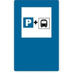 Señal MOPU S-126 Estacionamiento para usuarios de autobús Rectangular en Acero