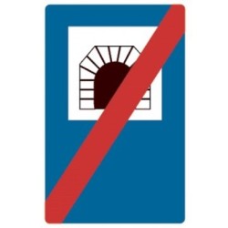 Señal MOPU Fin de Túnel S-6 Rectangular en Acero